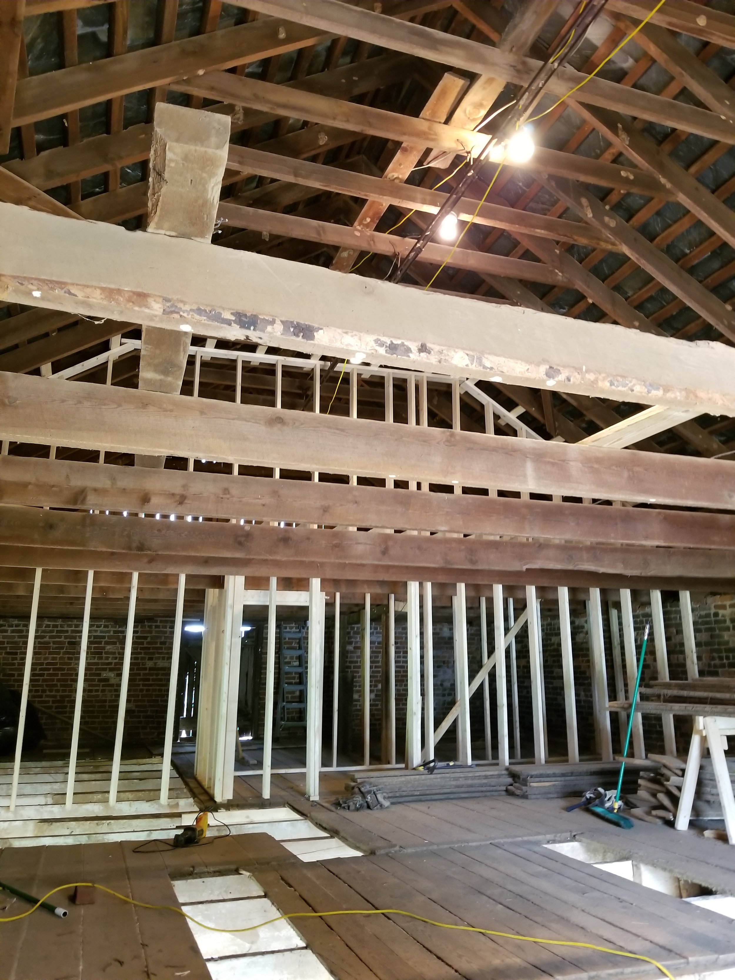 Second floor under construction