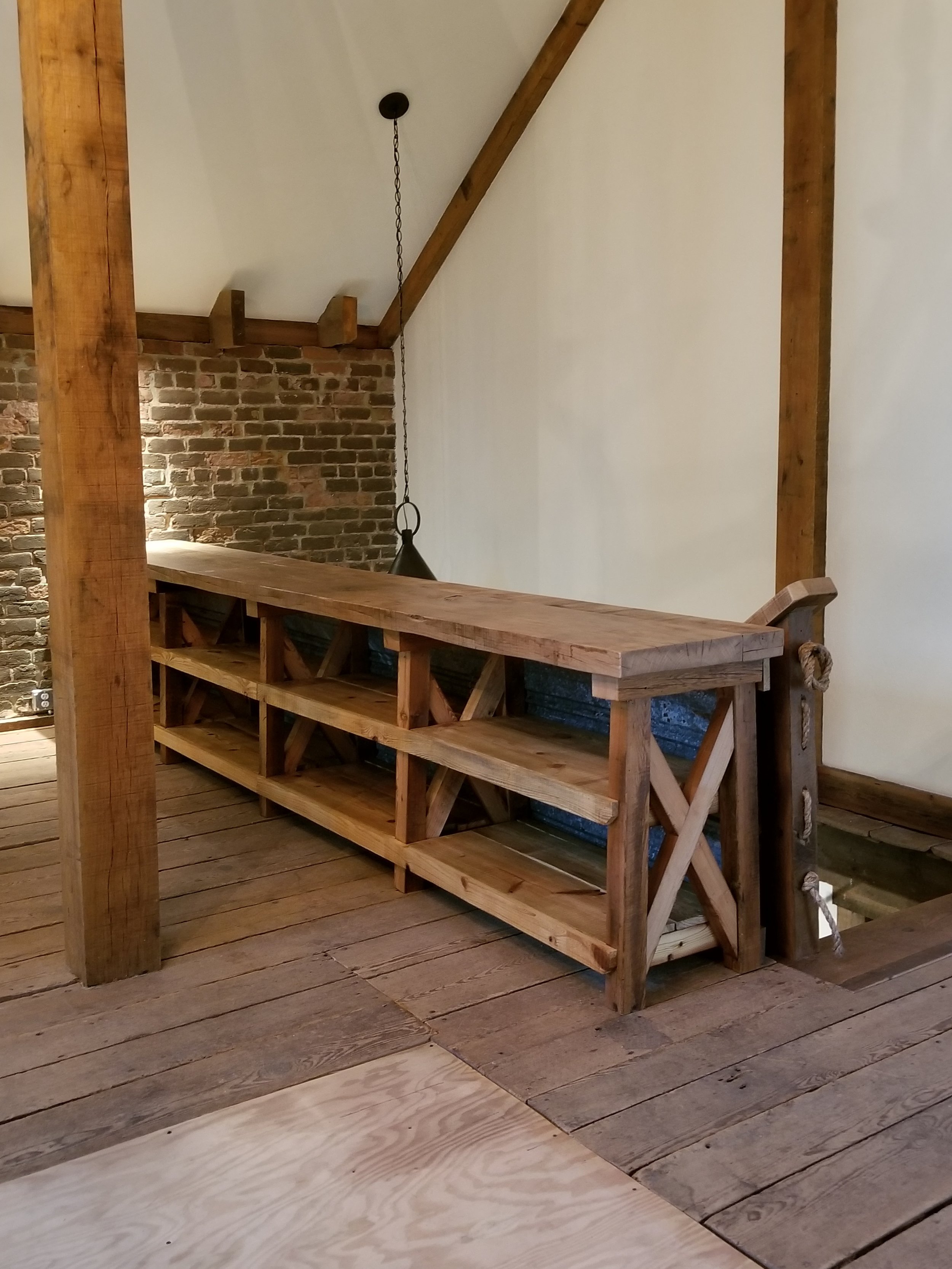 Shelving on second floor